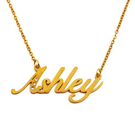 Ashley Name Necklace Personalized Name Jewellery Silver - Etsy UK