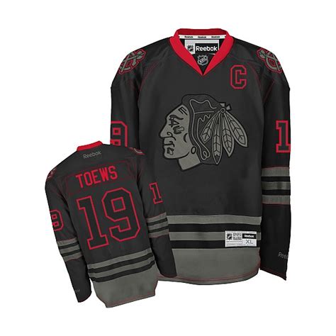 Black Ice Jonathan Toews Jersey Reebok Chicago Blackhawks 19 Premier Jersey