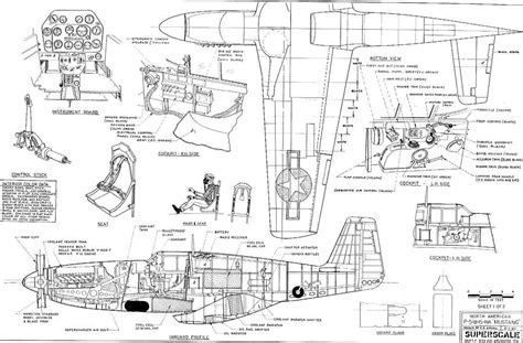 North American Mustang P51-B Schematic Diagram Photograph by John King - Pixels