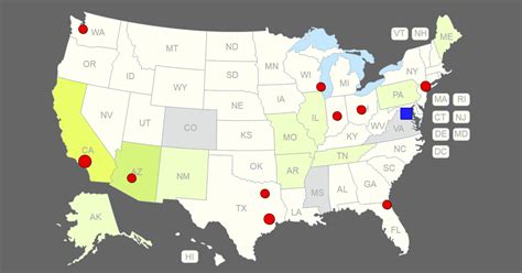 us map with states and major cities Fill in map of us states visited ...