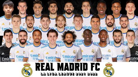 Real Madrid FC Official Squad 2021-2022 | Season 2021-2022 | LA Liga Leagues 2021-2022 - YouTube