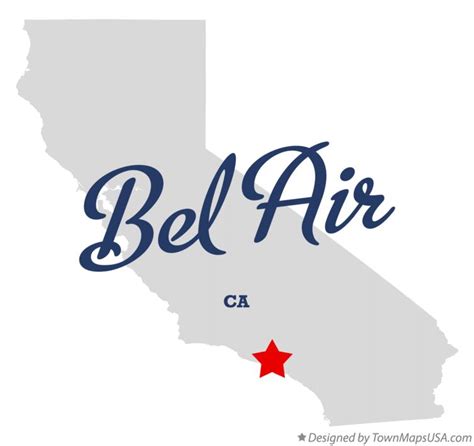 Map of Bel Air, CA, California