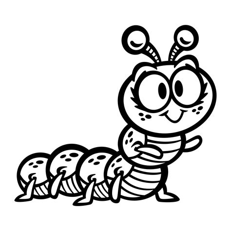 Cute Crawling Caterpillar Bug cartoon 546917 Vector Art at Vecteezy