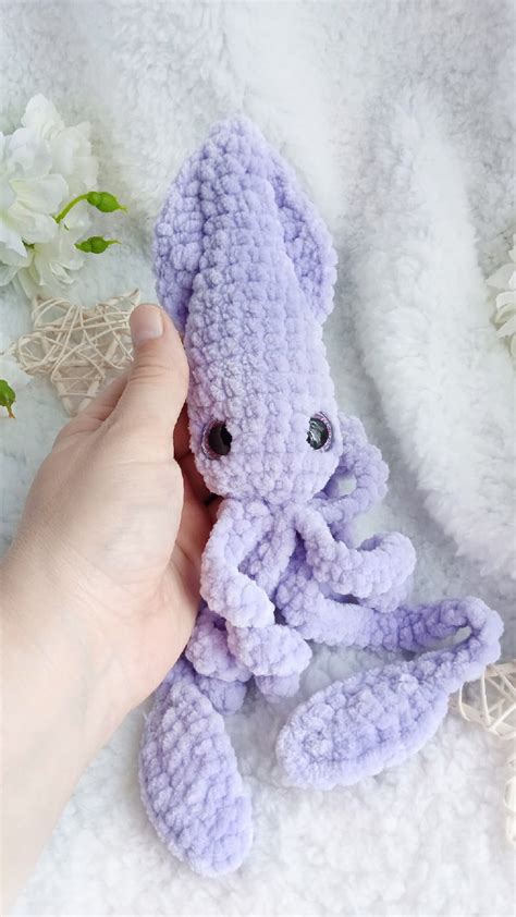 Cute squid Kawaii plush toy Aquatic Sea decoration | Etsy