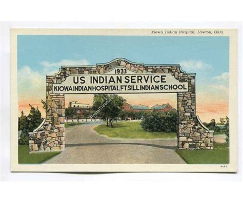 Kiowa Indian Hospital; Lawton Oklahoma vintage postcard