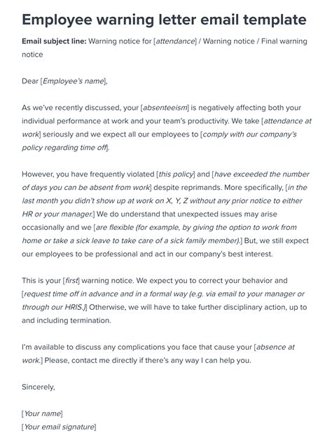 First Warning Letter To Employee For Poor Performance - Infoupdate.org