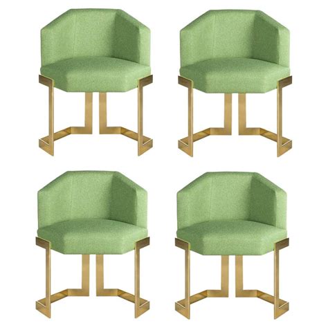 Set 4 Leather Dining Chairs - 18 For Sale on 1stDibs