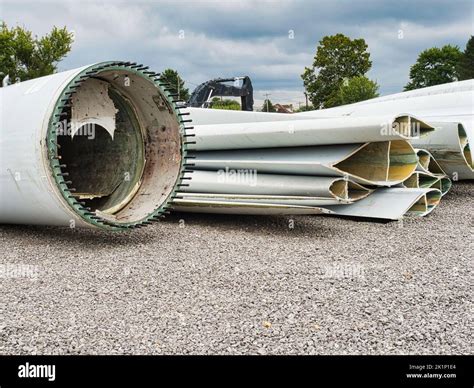 wind turbine blades for recycling Stock Photo - Alamy