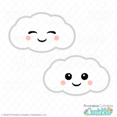 Cute Cloud SVG Cut File for Cricut and Silhouette