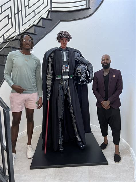 NBA star Myles Turner gets a 100,000-piece LEGO Darth Vader statue of ...