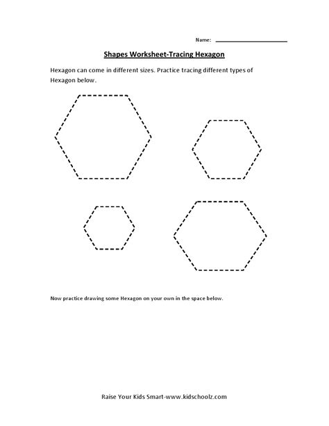 Hexagon Worksheets For Preschool