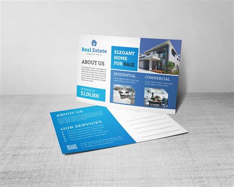 Creative Real Estate Postcard Design Template 001554 - Template Catalog
