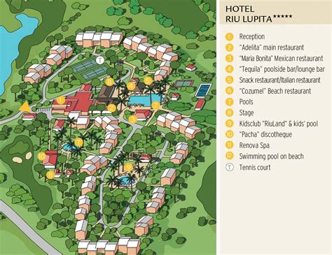 RIU Lupita map - Travel resort maps