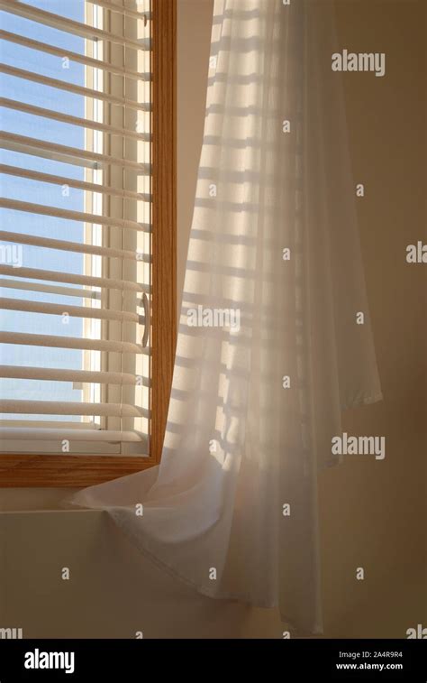 Wood blinds sun hi-res stock photography and images - Alamy