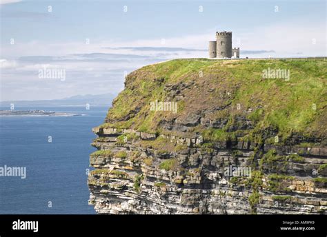 Castle at Cliffs of Moher Ireland Stock Photo - Alamy