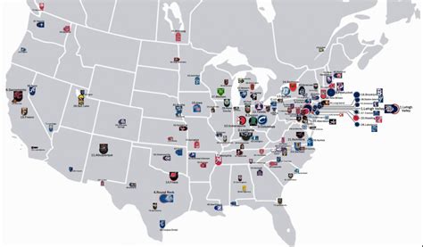 Map Of Mlb Ballparks Baseball Teams In Us Minor Leagues 0 Refrence ...