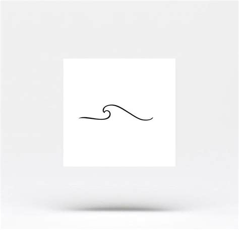 Minimalist Wave Temporary Tattoo (Set of 3) – Small Tattoos