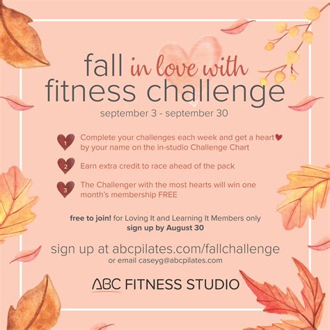 Sign Up for the Fall Fitness Challenge