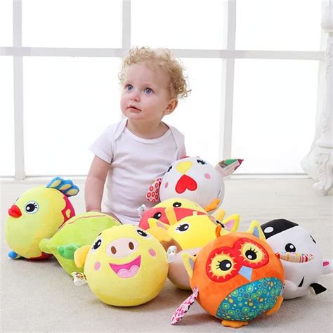 Baby Cloth Doll animal Soft Rattle early Educational Baby Toy Soft ...