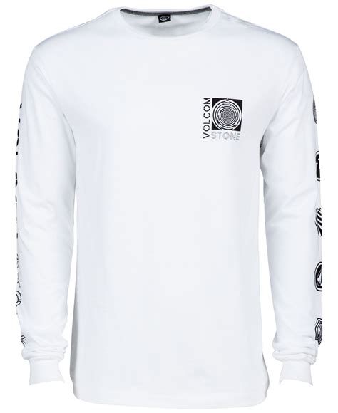 Volcom Men's Sinner Graphic-print Logo Long-sleeve T-shirt in White for ...