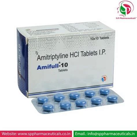 Amitriptyline Hydrochloride 10 mg Tablet, Packaging Size: 10x10 at Rs 266.6/stripe in Barwala