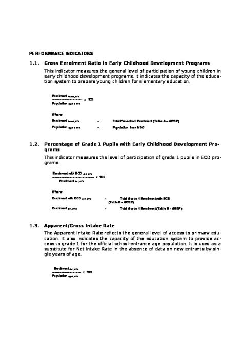 Performance Indicators Formula - PDFCOFFEE.COM