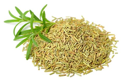 Dried Rosemary Leaves Isolated On White Stock Photo - Image of powder ...