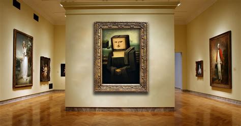 Minecraftian Art: Wallpaper featuring a Minecraftian Mona Lisa