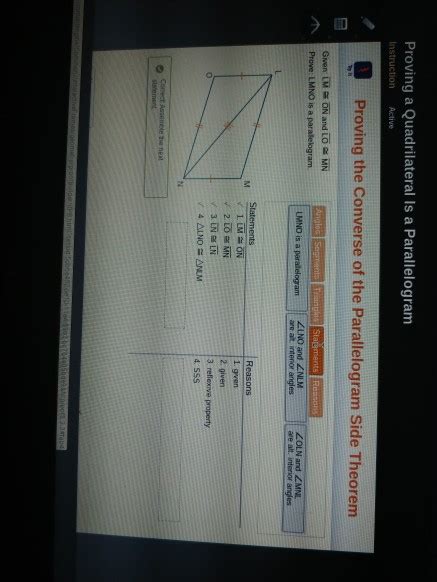 Solved Proving a Quadrilateral Is a Parallelogram | Chegg.com