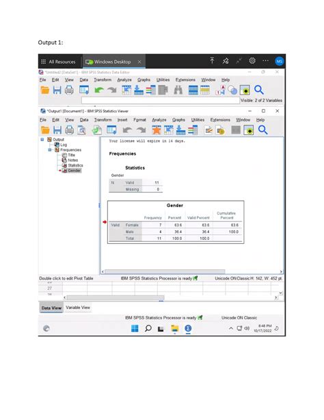 Descriptive Analysis SPSS Exercise - MKTG 4360 - Output 1: Output 2: - Studocu