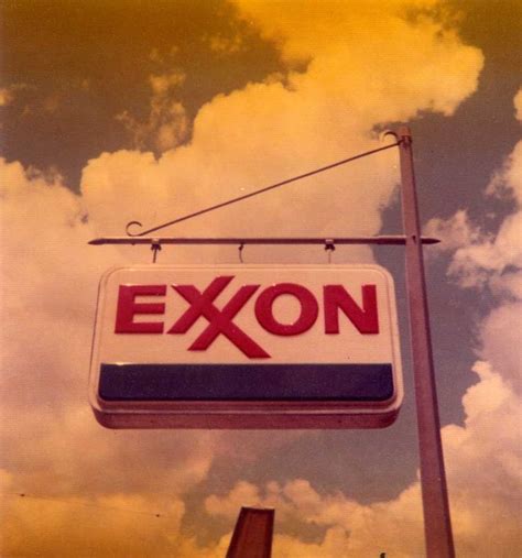 Exxon gas station sign, Ohio 1975 | Gas station sign, Gas station, Gas station signs