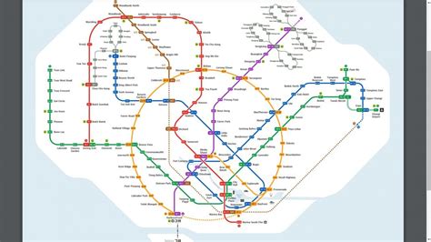 Singapore MRT Line Map