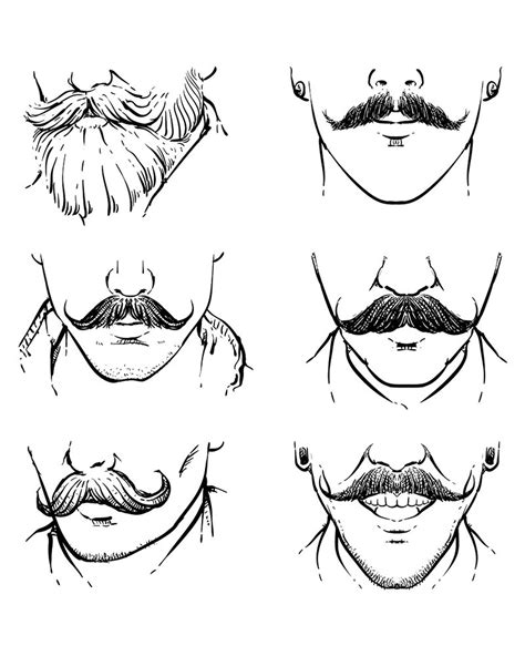 80% Off Sale Hand drawn Vector set of hipster mustache | Etsy in 2020 ...