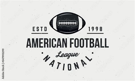 American Football league logo. Vintage football logo with ball ...