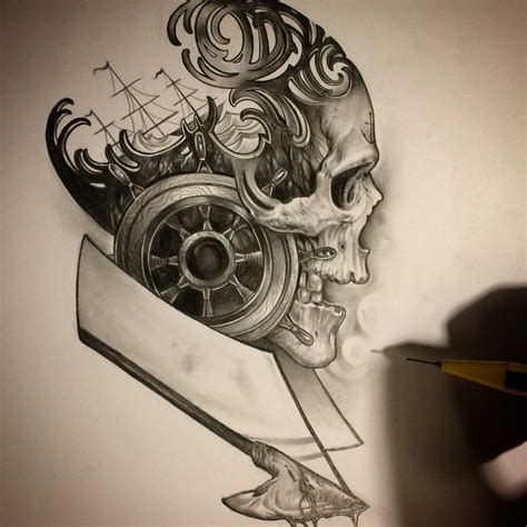 Steampunk Skull Drawing at GetDrawings | Free download