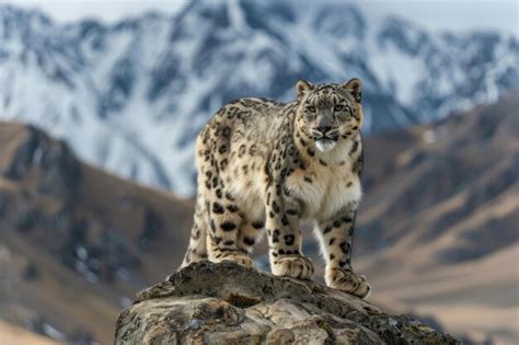 Premium Photo | A portrait of a Tian Shan snow leopard in a natural setting