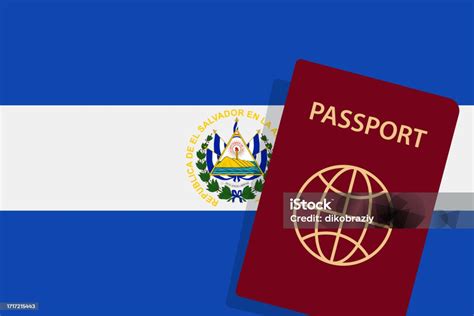 El Salvador Passport El Salvador Flag Background Vector Illustration Stock Illustration ...