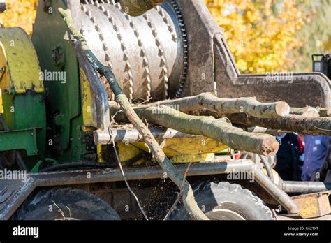 industrial wood chipper Stock Photo - Alamy