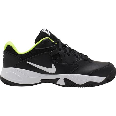 Nike Mens Court Lite 2 Clay Tennis Shoes - Black/White/Volt ...