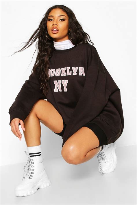 Oversized Brooklyn Sweat | boohoo | Black girl outfits, Streetwear fashion women, Teenage ...