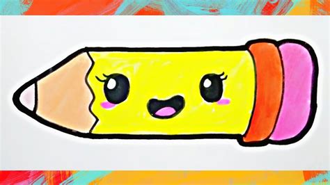 How to draw a cute pencil | Drawing for kids - YouTube