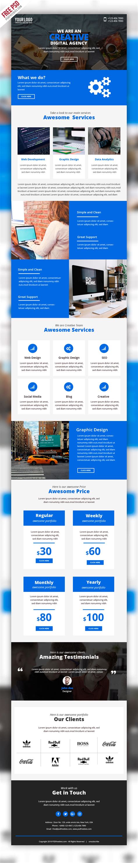 Business Marketing Emailer Template PSD | PSDFreebies.com