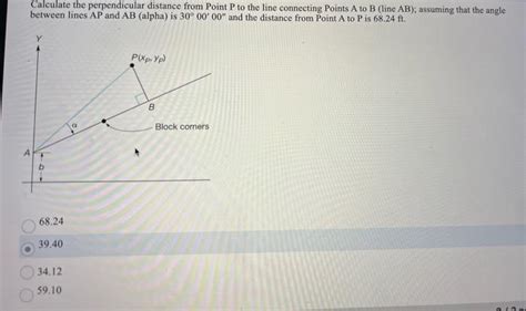 Solved Calculate the perpendicular distance from Point P to | Chegg.com