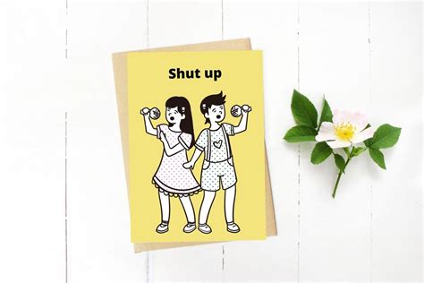 Shut Upfunny and Mean Greeting Card - Etsy