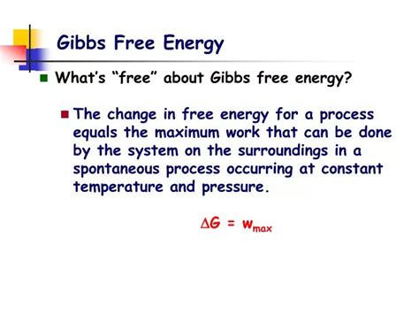 PPT - Gibbs Free Energy PowerPoint Presentation, free download - ID:6125811