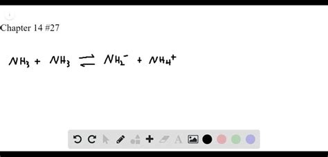 SOLVED:Consider the autoionization of liquid ammonia: Label each of the species in the equation ...