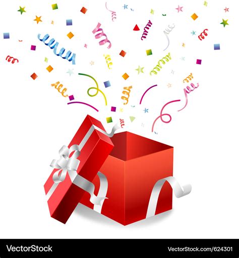 Open gift box Royalty Free Vector Image - VectorStock