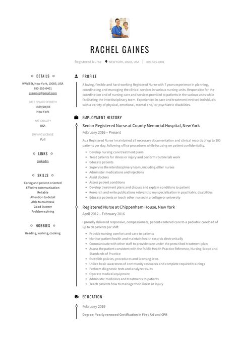 Nursing Resume Samples 2020 - Coverletterpedia