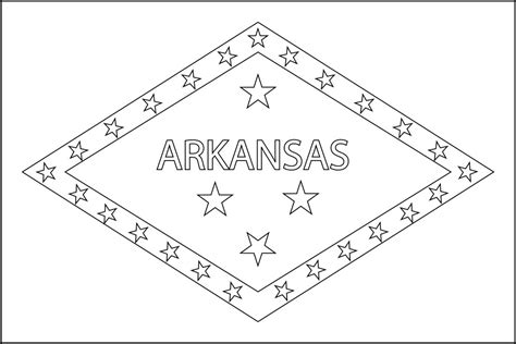 FREE Printable Arkansas State Flag & color book pages | 8½ x 11