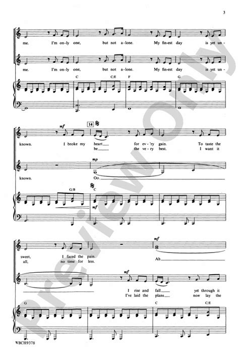 One Moment in Time: SSA Choral Octavo: John Bettis - Digital Sheet Music Download